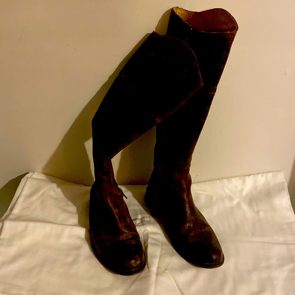Knee high leather boots